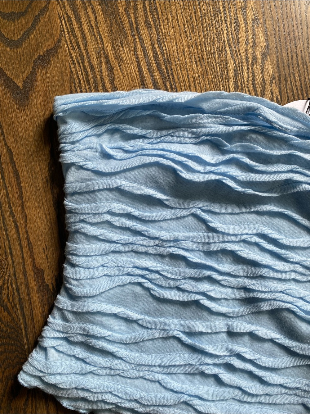 Princess Polly Light Blue Ruffled Tube Top - Picture 2 of 5